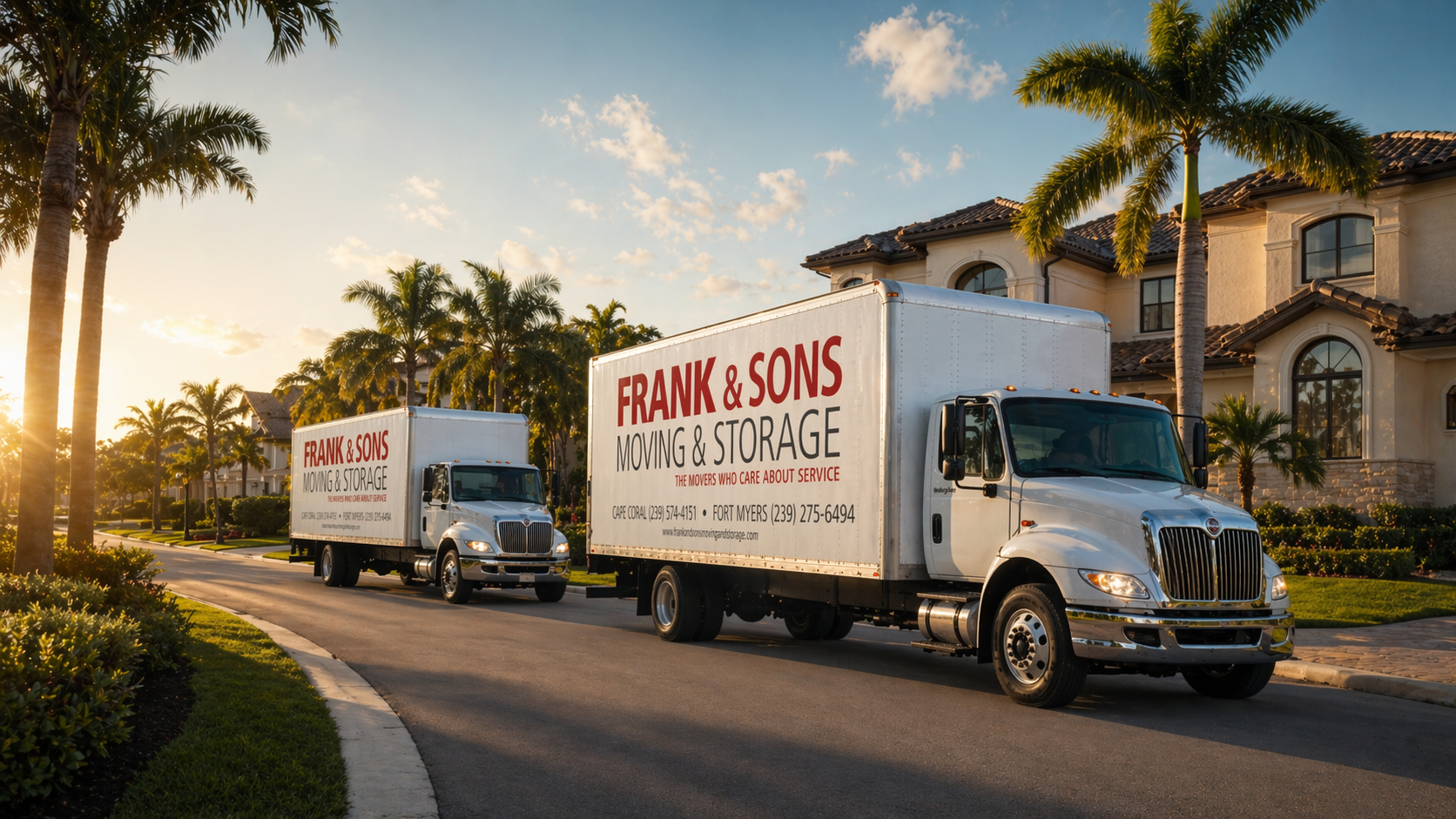 Cape Coral movers Frank and Sons truck and team