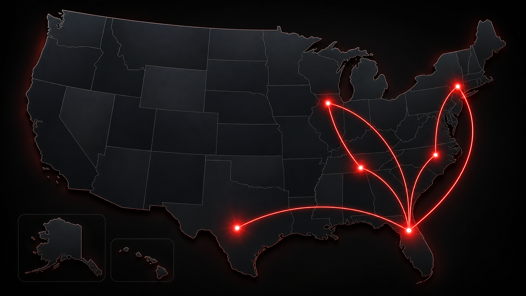 Frank and Sons US moving routes map