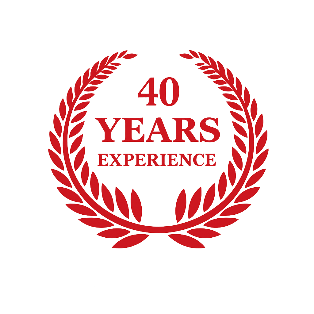 Frank and Sons Moving and Storage 40 years of trusted service badge
