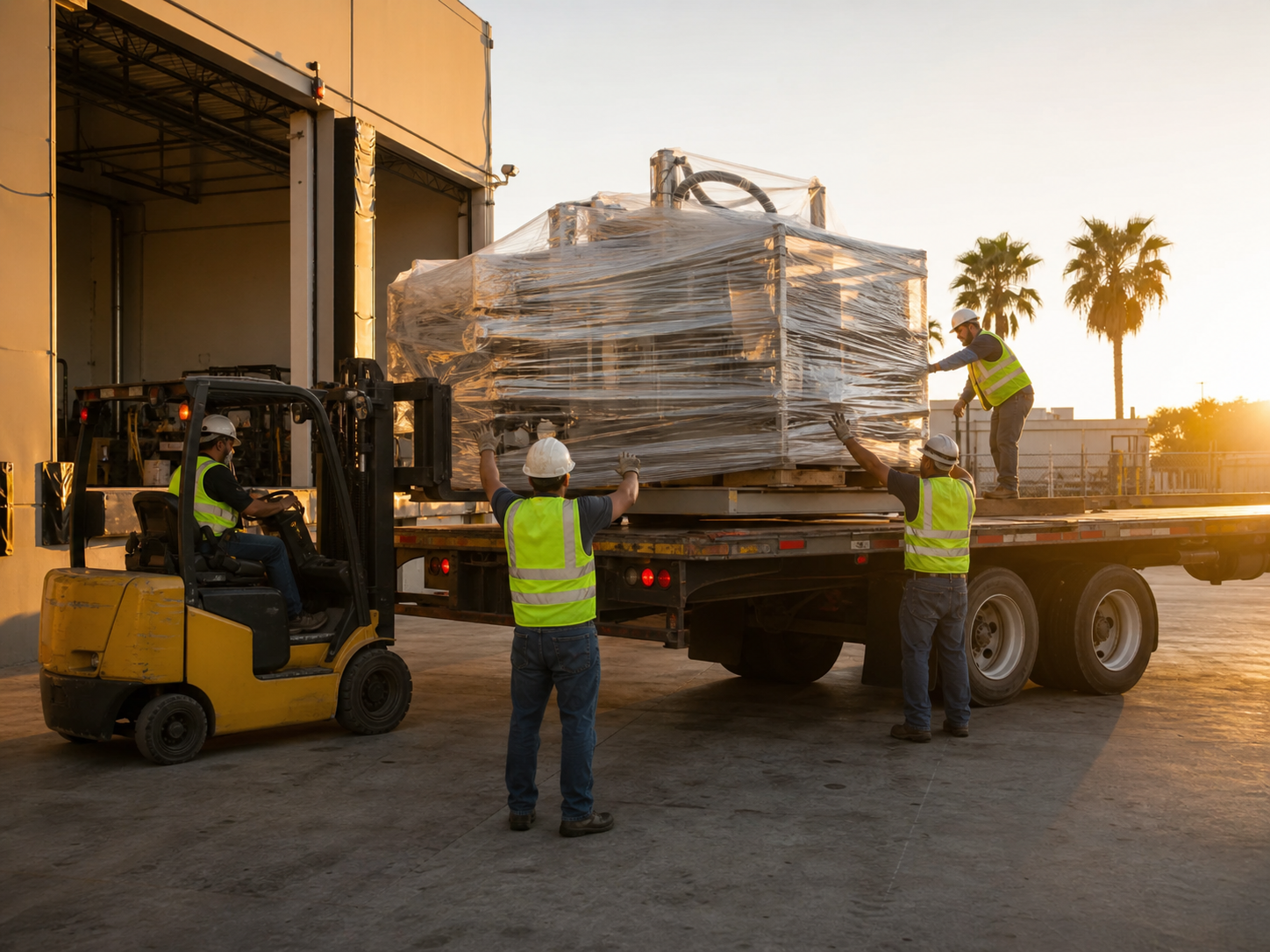 Industrial moving heavy equipment relocation