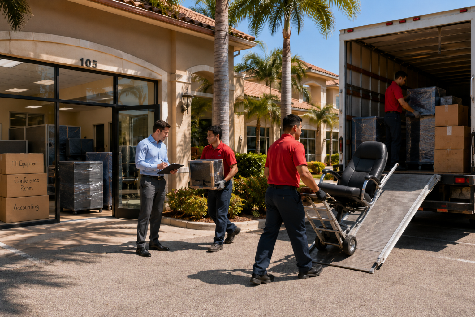 Frank and Sons office movers by city in Southwest Florida